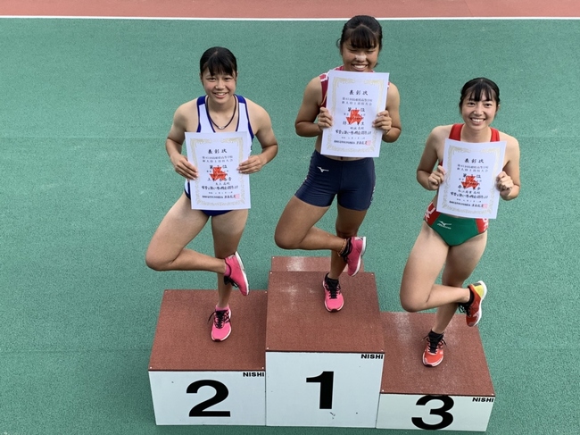 陸上競技部 女子400ｍhで中国大会出場権獲得 島根県立矢上高等学校