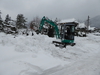 駐車場の除雪作業